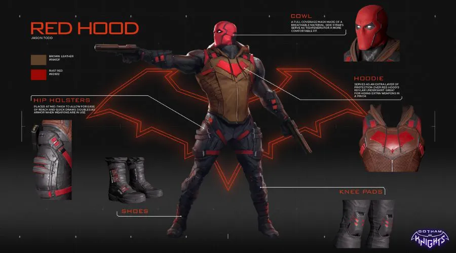 Red Hood (Jason Todd), formerly known as Robin and an erratic anti-hero.