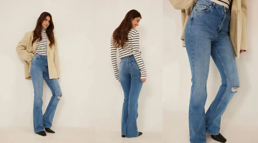 Skinny boot-cut jeans
