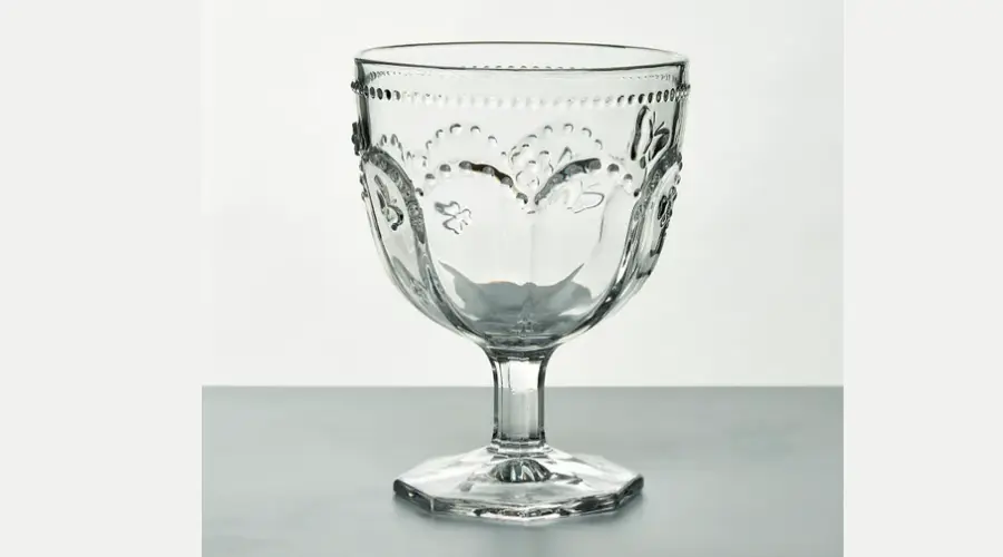 Vintage Pressed Wine Glass