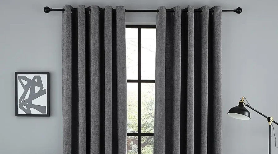 Wynter Charcoal Thermal Eyelet Curtains