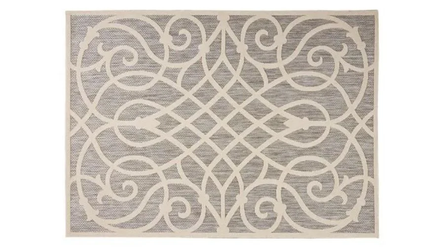 Cozumel Scroll Indoor Outdoor Rug -A rustic and natural-looking rug perfect for the outdoors