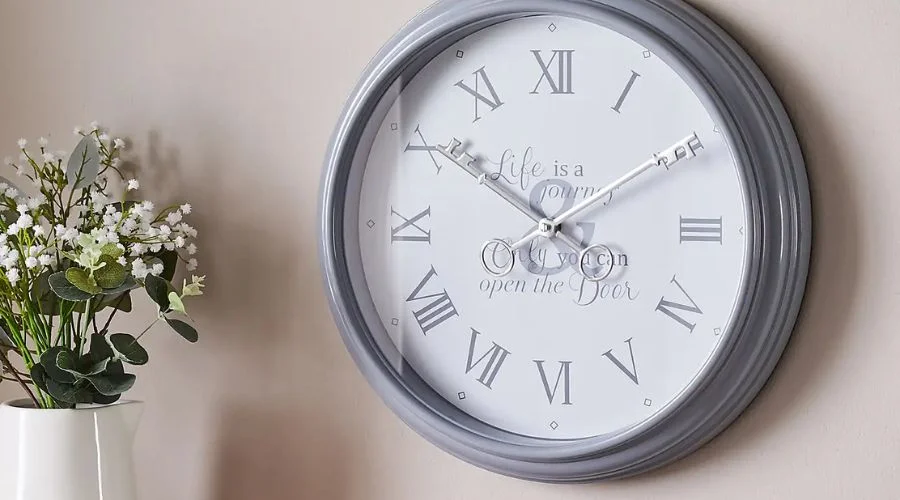 Grey Key - Wall Clock