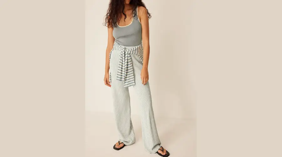 Knitted Striped Trousers