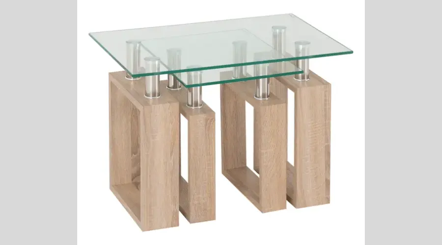 Milan Glass Top Nest of Tables