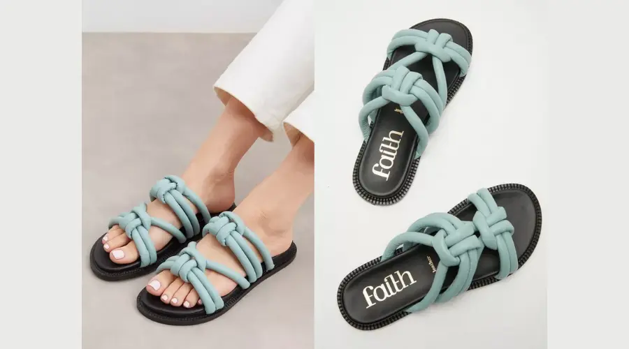 The Brianna Leather Knotted Two Strap Sandal