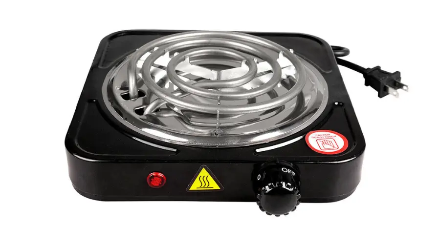 Portable Single Electric Burner Hot Plate Camping Stove Stainless