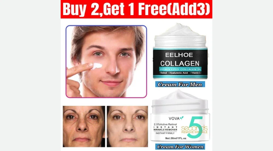 5 Seconds Wrinkle Remover Anti-Aging Face Cream Retinol Instant Skin Tightening