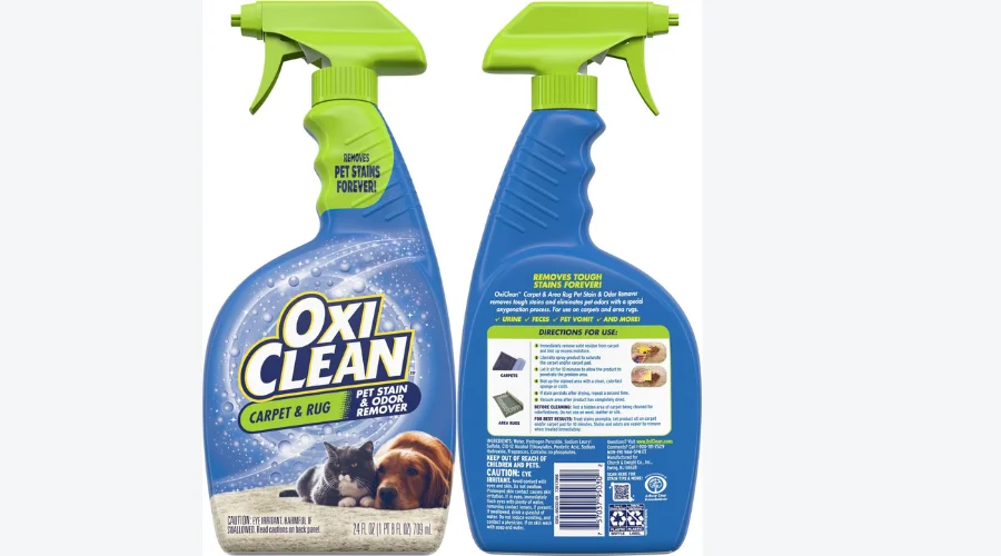 OxiClean Carpet & Area Rug Dog, Cat & Small Pet Stain & Odor Remover 