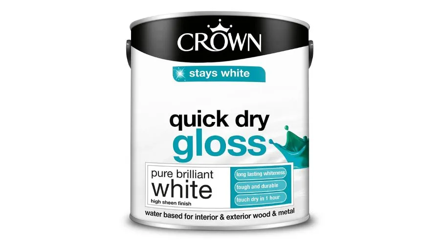 Crown Quick Drying Gloss Paint Pure Brilliant White