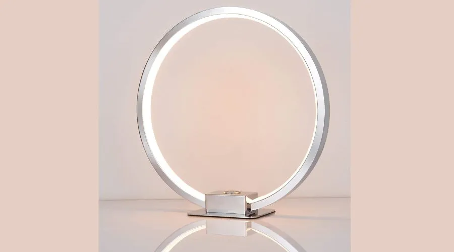 Circular LED Touch Lamp - Silver