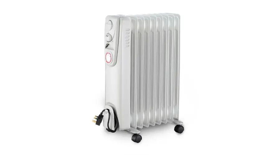 Arlec Electric Oil Filled Heater Free Standing in White - 2000W
