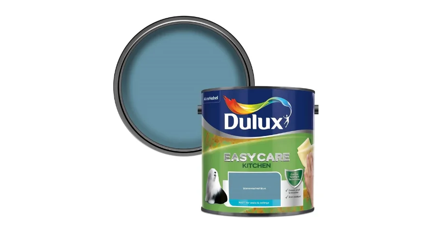 Dulux Easycare Kitchen Stonewashed Blue Matt Paint - 2.5L | findwyse