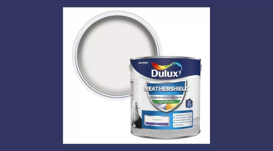 Dulux Weathershield Exterior Quick Dry Satin Paint Pure Brilliant White