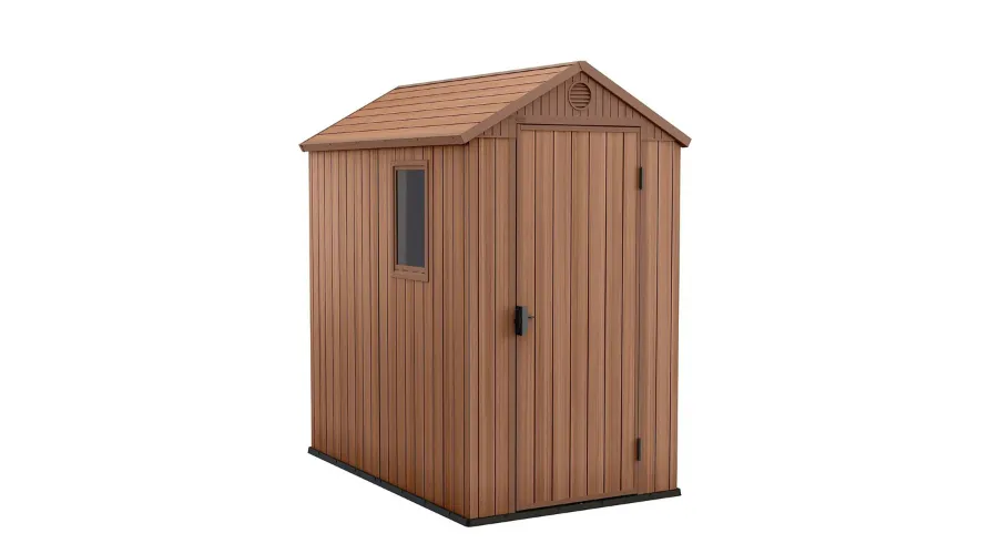 6 x 4ft Outdoor Garden Apex Storage Shed - Brown