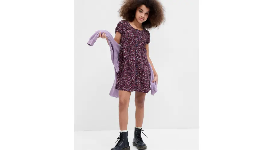 Button-Front Floral Dress | Findwyse