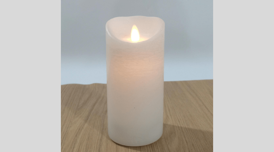 Tall Cosy Cotton LED Flameless Pillar Candle