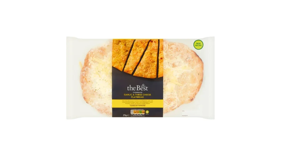 Morrisons The Best 3 Cheese and Garlic Flatbreads