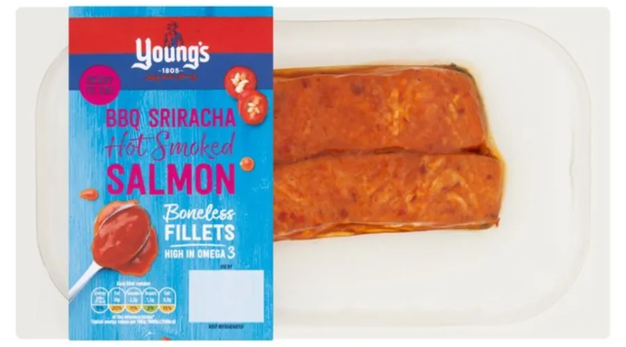 Young’s Sriracha BBQ Hot Smoked Salmon Fillets