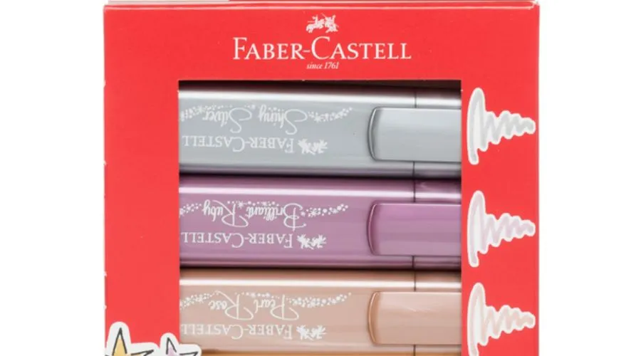 Faber-Castell Sustainable Textliner Metallic Highlighters- Pack of 4