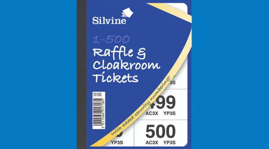 Cloakroom and Raffle Tickets 1-500 (12 Pack)