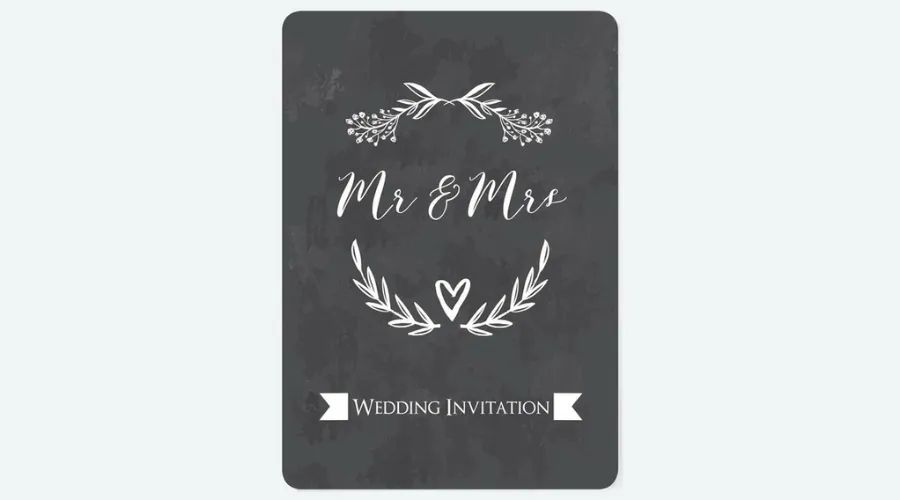 Dotty About Paper Chalkboard Wedding Invites