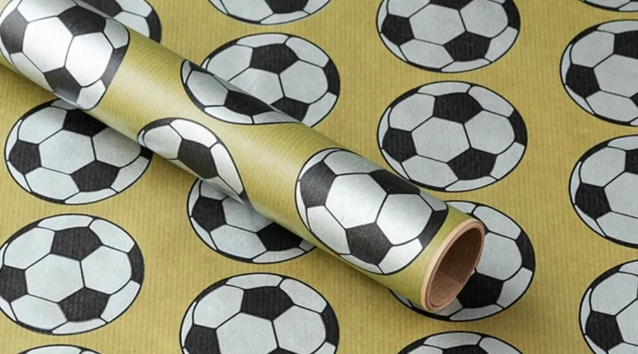 Kraft Football Wrapping Paper 4m