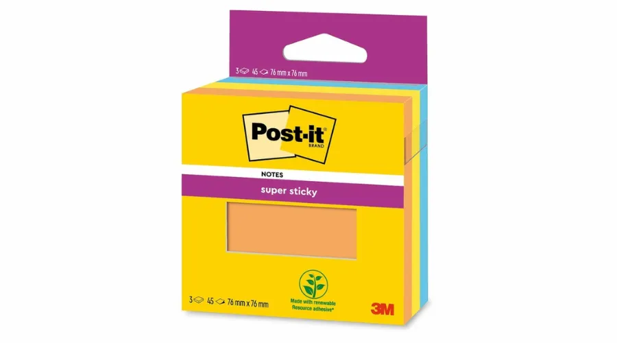 Post-it Notes Super Sticky (Pack of 3)