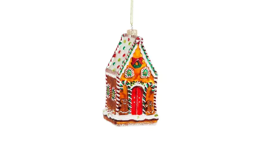 Sass & Belle Gingerbread House Shaped Bauble