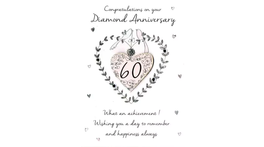 60th Diamond Wedding Anniversary Cards For Partner