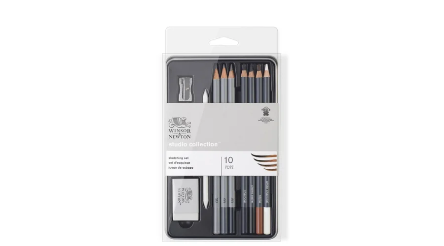 Winsor & Newton Sketching Set x 10 Pieces