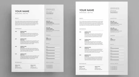 InDesign Resume Templates