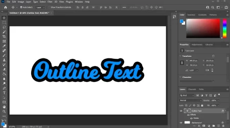 Outline Text In Photoshop