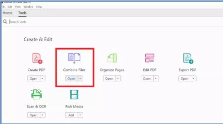 Adobe combine pdfs