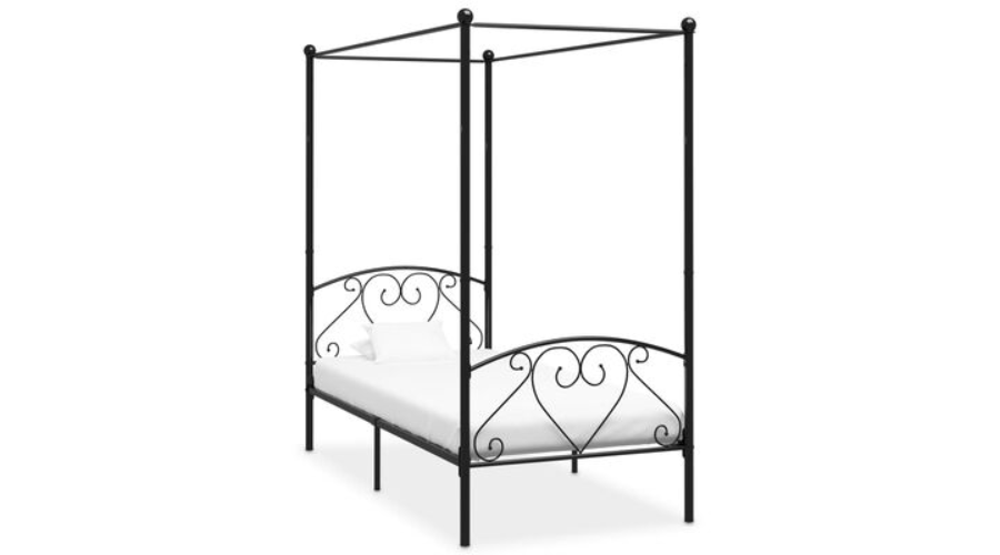 Canopy Bed Frame Black Metal
