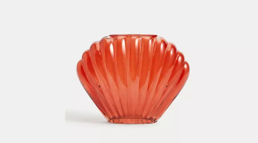 M&S Collection Shell Glass Vase