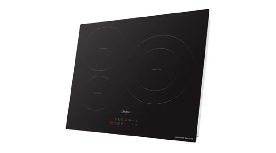 Black Coloured Induction hob with 3 Zones by MIDEA  