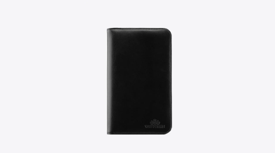 Classic black leather business holder