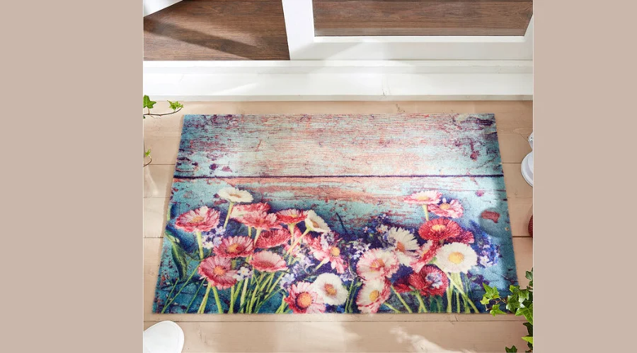 Doormat With A Foral Pattern