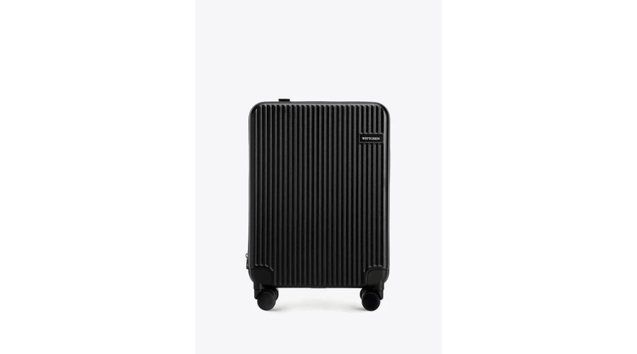 Expandable Polycarbonate Cabin Suitcase, Black | Findwyse