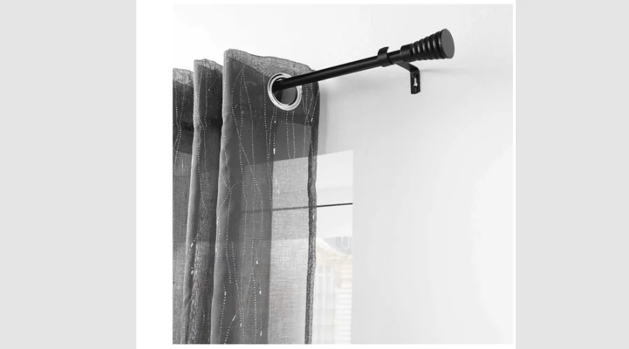 Extendable Metal Curtain Rod with Leaf Trim