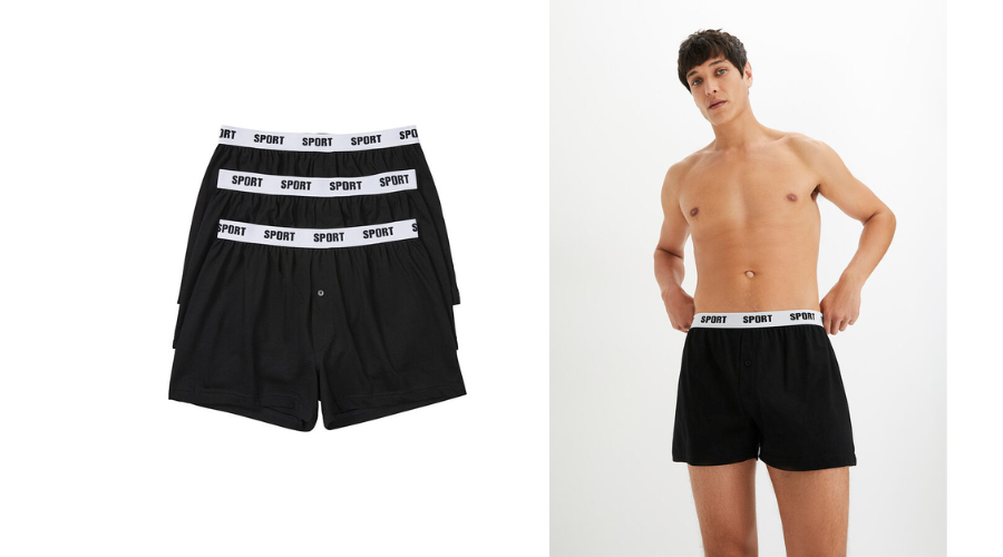 Loose Fitting Jersey Boxer Shorts (3 Pairs) | Findwyse