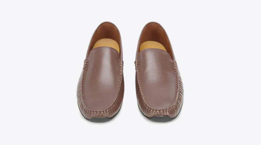 Men’s Classic Brown Leather Moccasins 