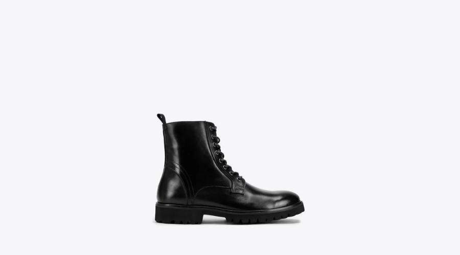 Men’s Leather Boots with a Zipper, Black