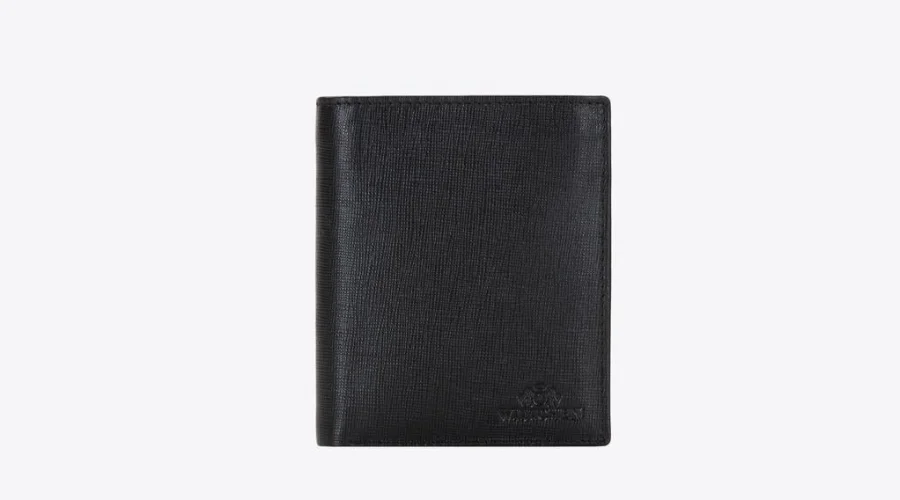 Men's Wallet Made of Black Grain Leather