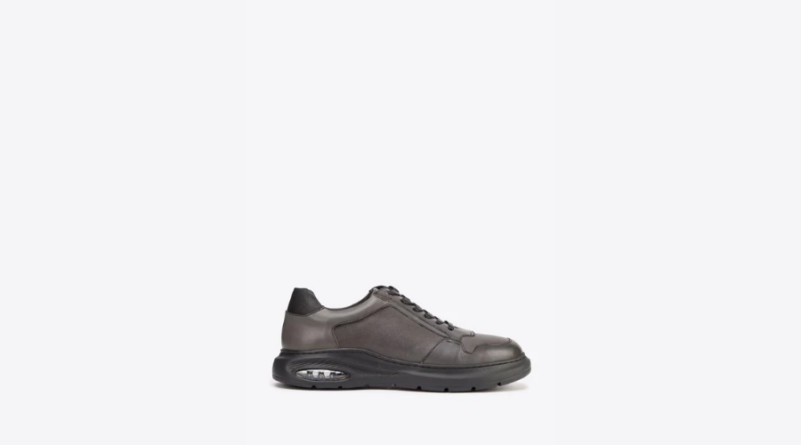 Men's leather sneakers with air cushion grey | Findwyse
