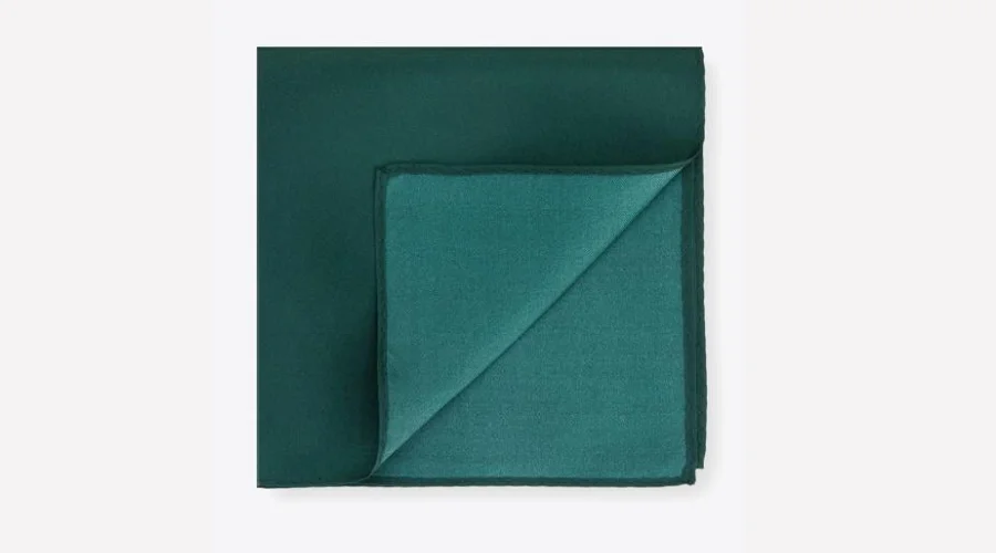 One-Color Emerald Silk Pocket Square