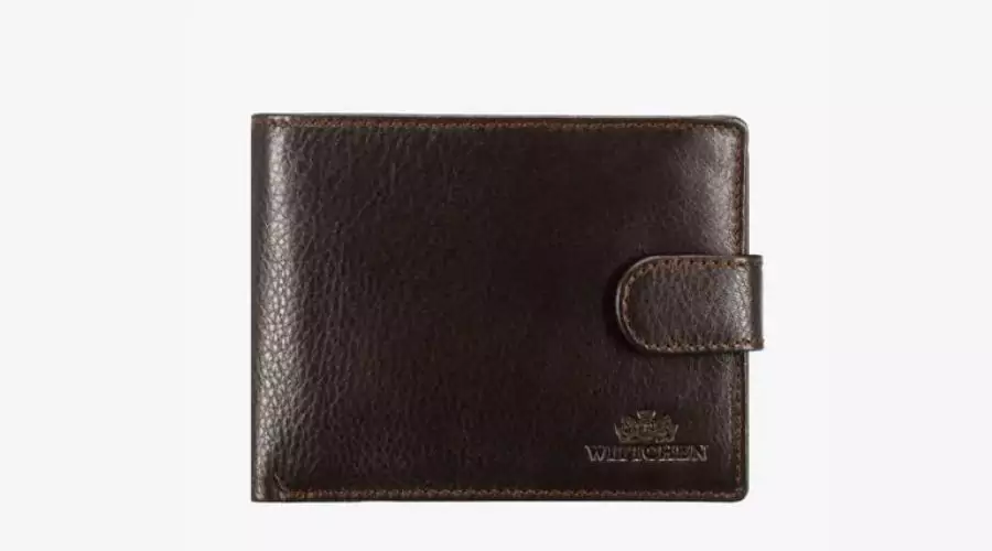 Men's Leather Wallet With a Transparent Brown Panel