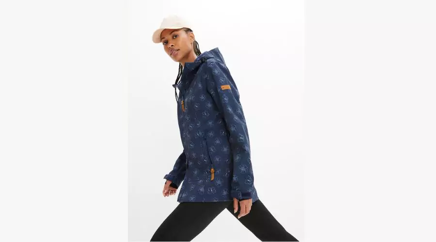 Water Resistant Material With Softshell Jacket with Flowers 