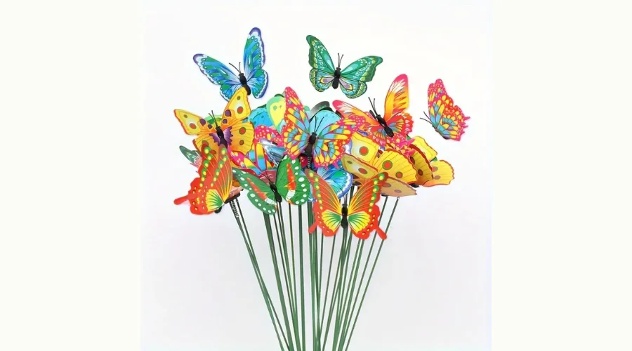 10Pcs Luminous 3D Butterfly Stakes Decor