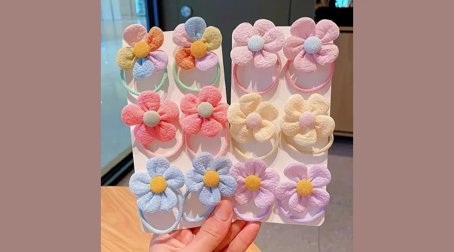 12pcs Floral Hair Tie Set